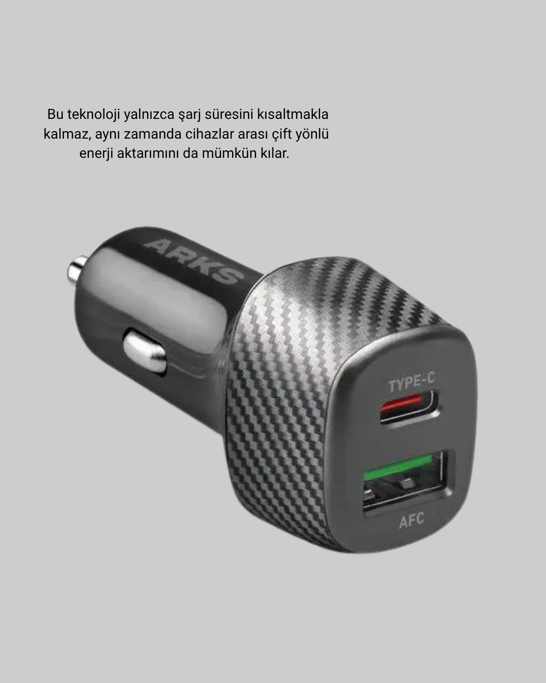 38W Araç Şarj Cihazı Type-C PD USB Hızlı Şarj Çift Port - Lisinya
