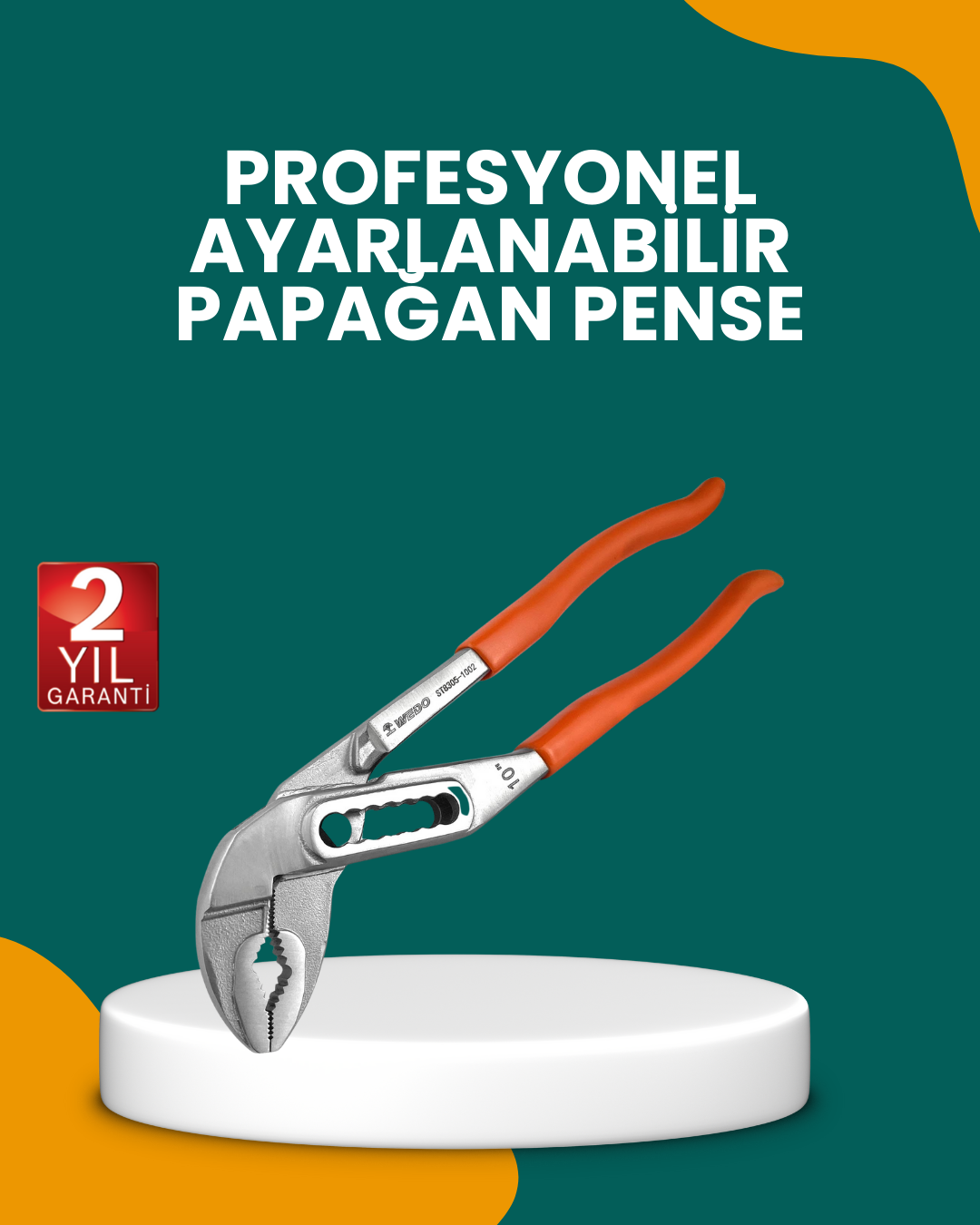 Çelik Alaşımlı Ayarlı Papağan Pense Yalıtımlı Sap - Lisinya