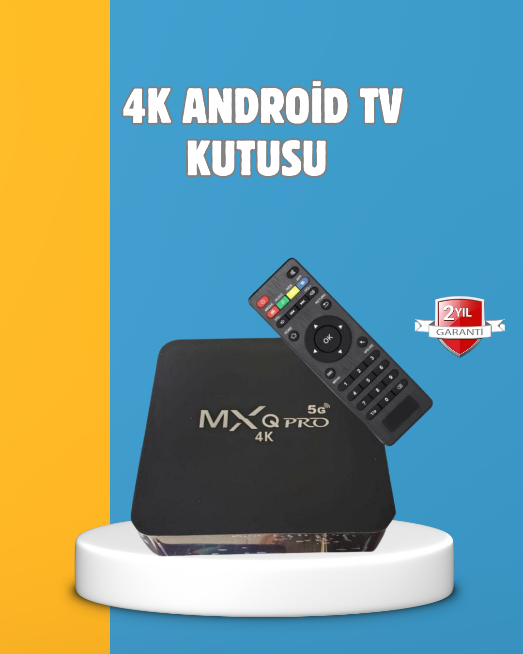 Android TV Box 4K – 2GB RAM 16GB ROM, Kablosuz Wi-Fi Medya Oynatıcı - Lisinya Android TV Box 4K – 2GB RAM 16GB ROM, Kablosuz Wi-Fi Medya Oynatıcı - Lisinya