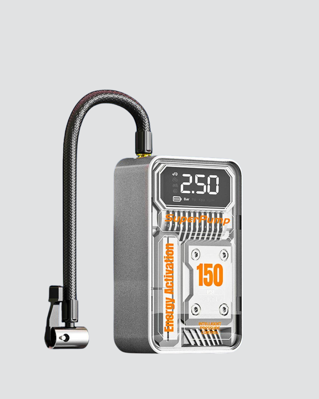 Şarjlı Kablosuz Hava Pompası – 150 PSI Basınç, LED Ekran ve 6000mAh Batarya - Lisinya