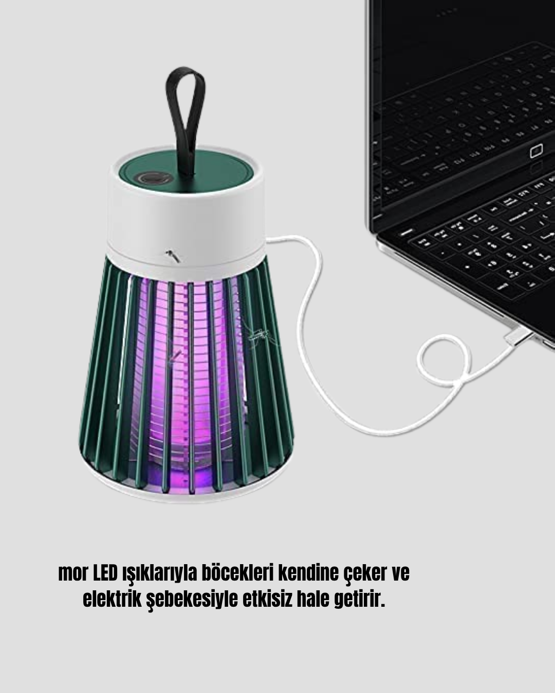 2000 mAh Şarjlı Sivrisinek Kovucu Lamba – Kimyasalsız, Güvenli ve Taşınabilir - Lisinya