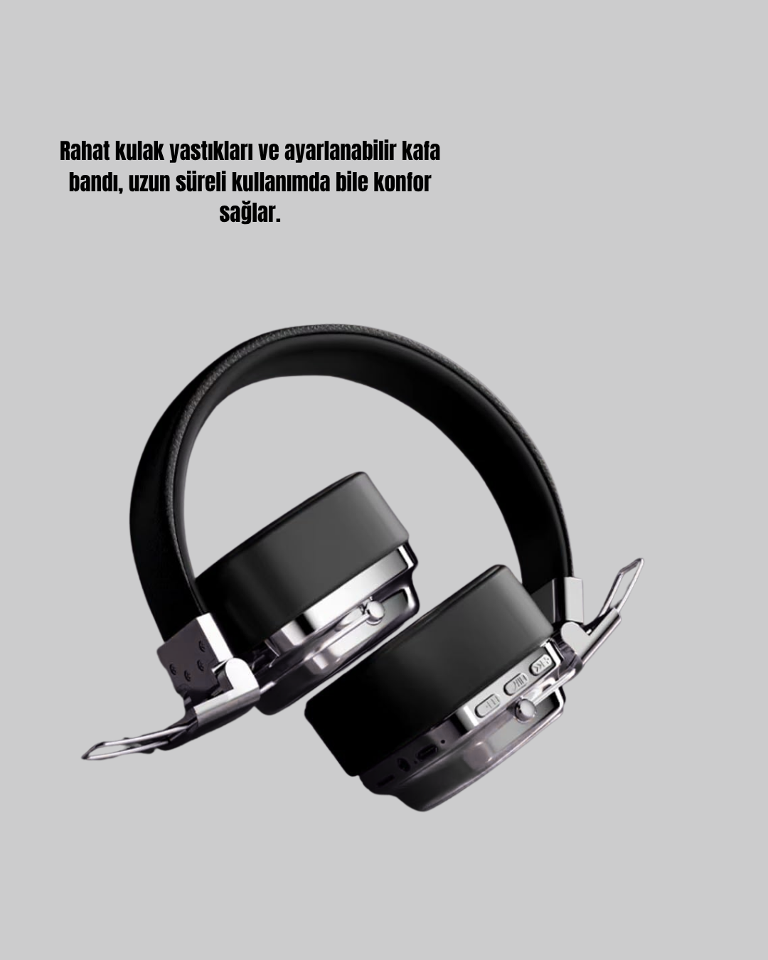 Bluetooth Kablosuz Kulak Üstü Kulaklık Katlanabilir Konforlu ve Şık Tasarımlı - Lisinya