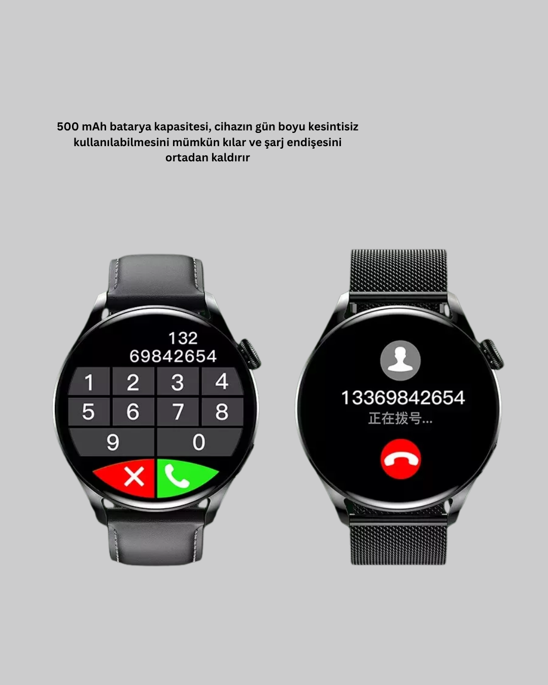 Akıllı Saat GPS Nabız Uyku Takibi Sesli Arama Titreşim Bildirimli - Lisinya