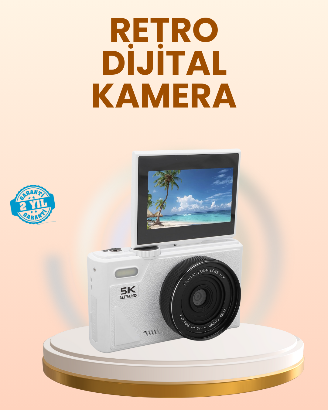Taşınabilir 5K UHD Fotoğraf ve Video Kamera Otofokus WiFi - Lisinya