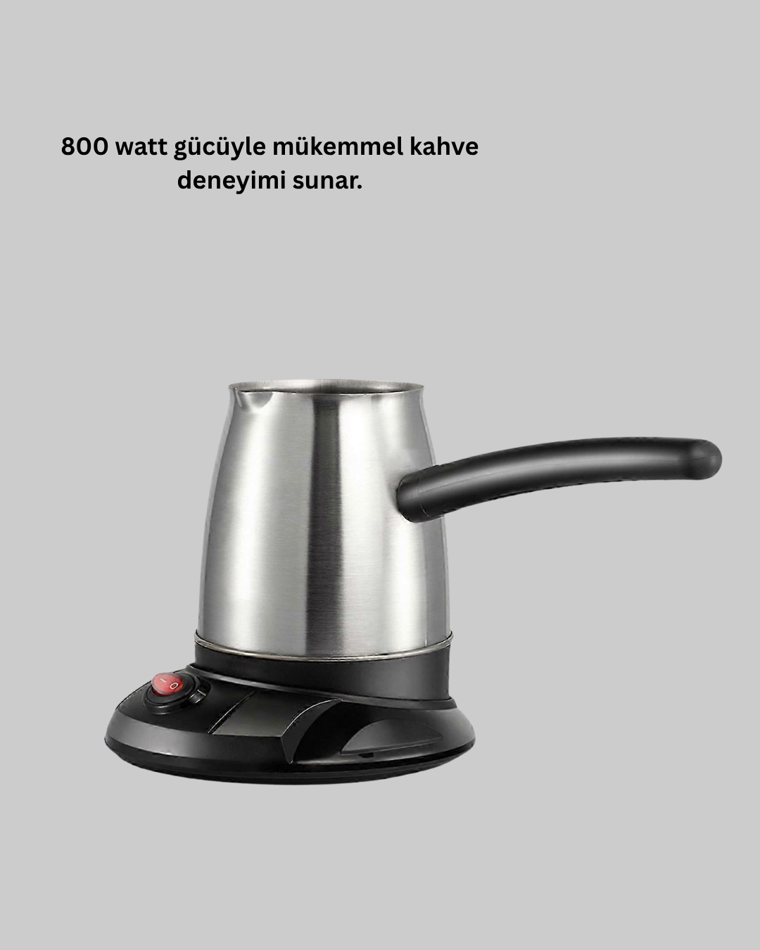 800W Paslanmaz Elektrikli Cezve Gizli Rezistans ve Ergonomik Kulp - Lisinya