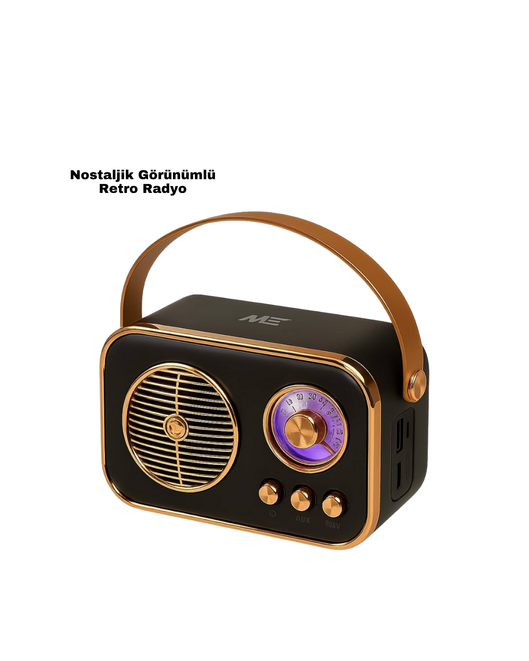 Vintage Bluetooth Radyo – TF Kart ve FM Destekli Taşınabilir Nostaljik Model - Lisinya