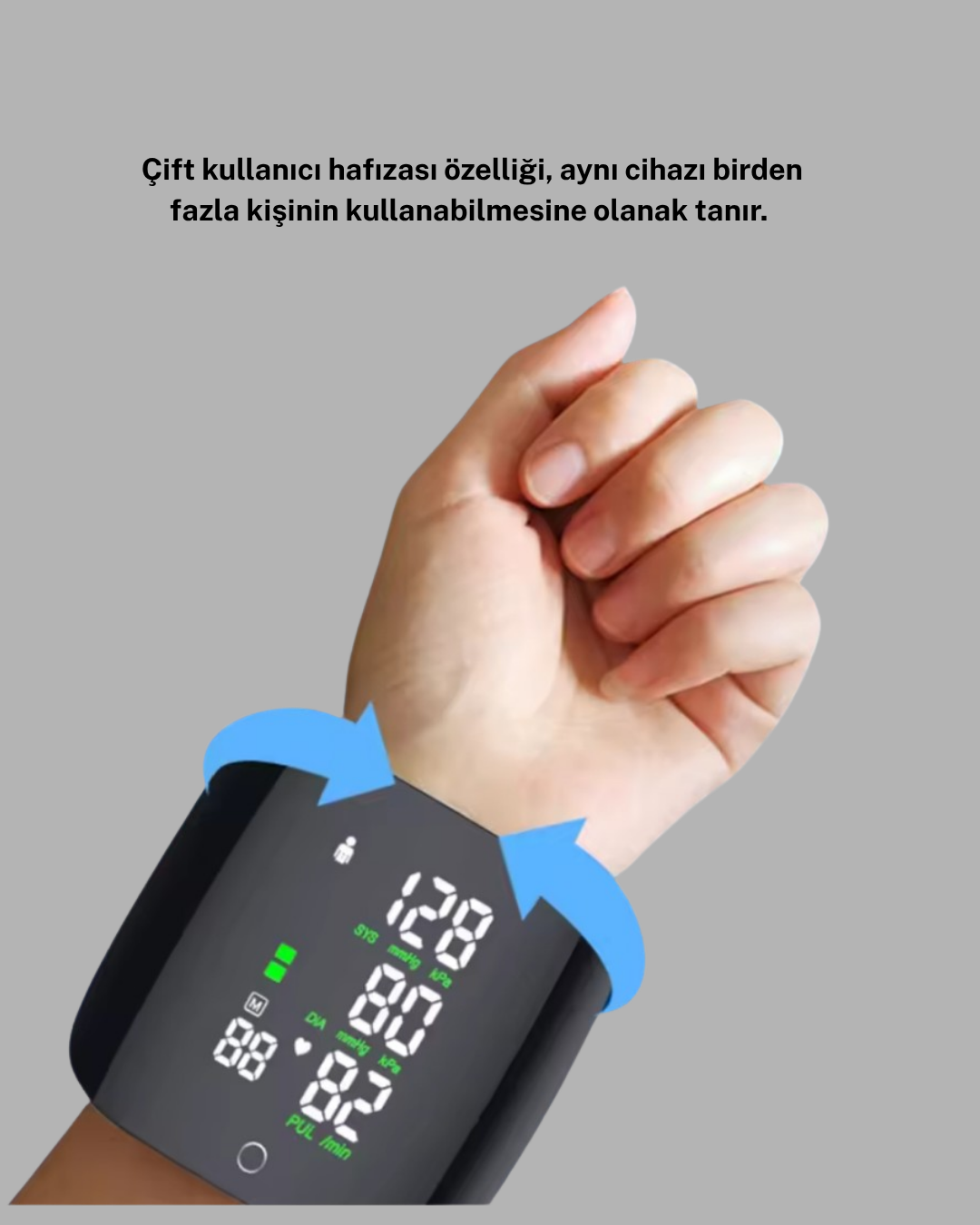 Dijital Bilek Tansiyon Aleti – Çift Kullanıcı Hafızalı, Aritmi Uyarılı ve Otomatik Kapanmalı - Lisinya Dijital Bilek Tansiyon Aleti – Çift Kullanıcı Hafızalı, Aritmi Uyarılı ve Otomatik Kapanmalı - Lisinya