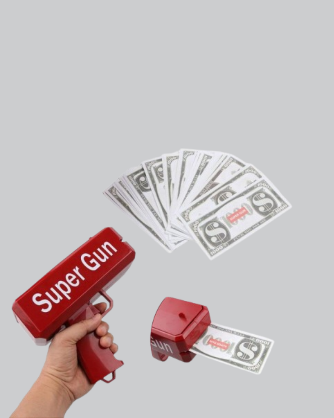 Super Money Gun Para Saçma Tabancası Yüksek Atış Güçlü Kırmızı Model - Lisinya