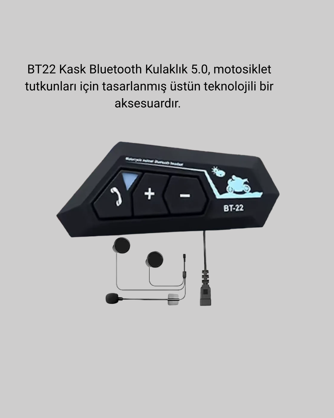 Motosiklet Kask Kulaklığı Bluetooth 5.0 Gürültü Önleme ve Hızlı Bağlantı - Lisinya