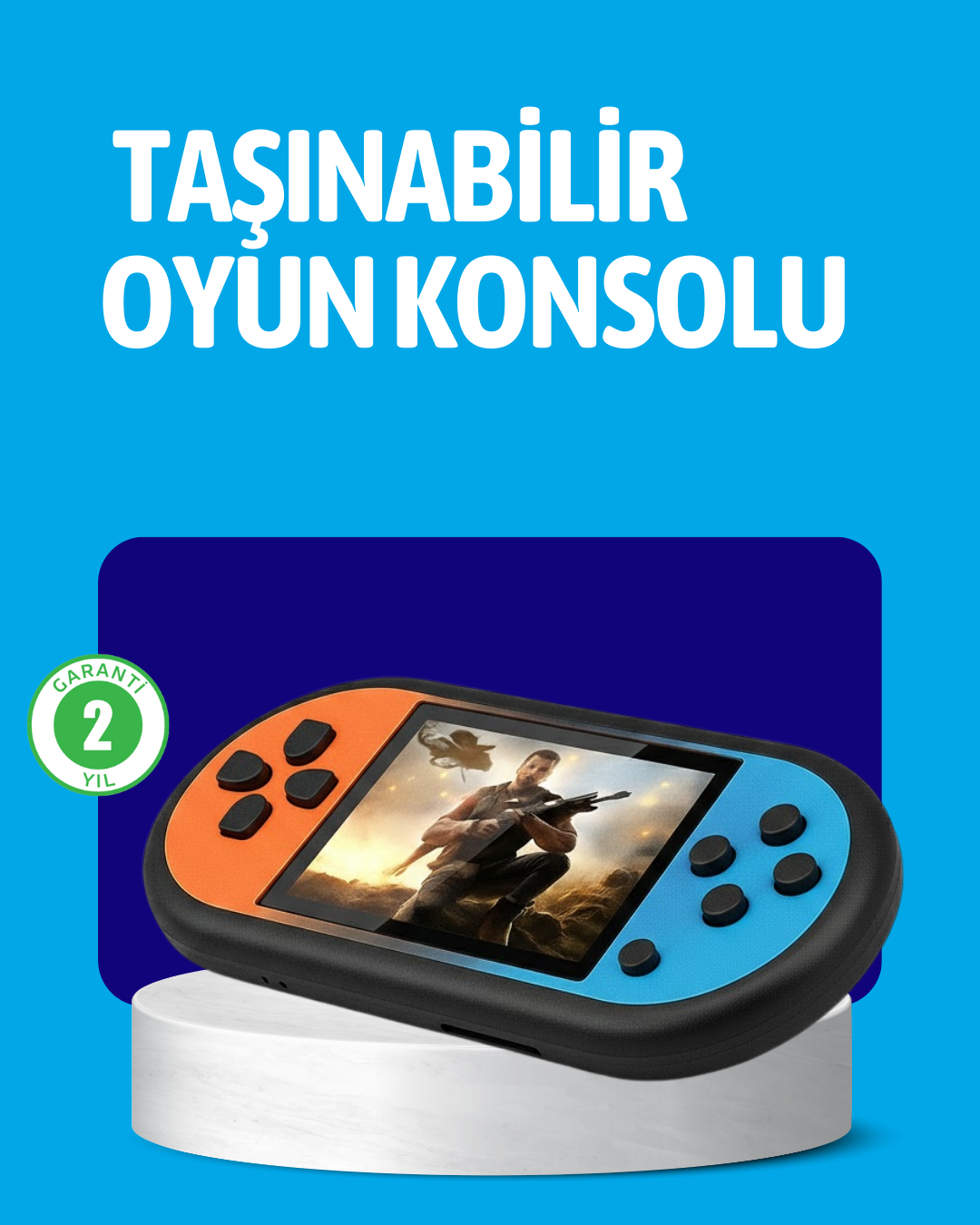 Retro 520 Oyunlu Taşınabilir Konsol HD Ekran USB Şarjlı - Lisinya
