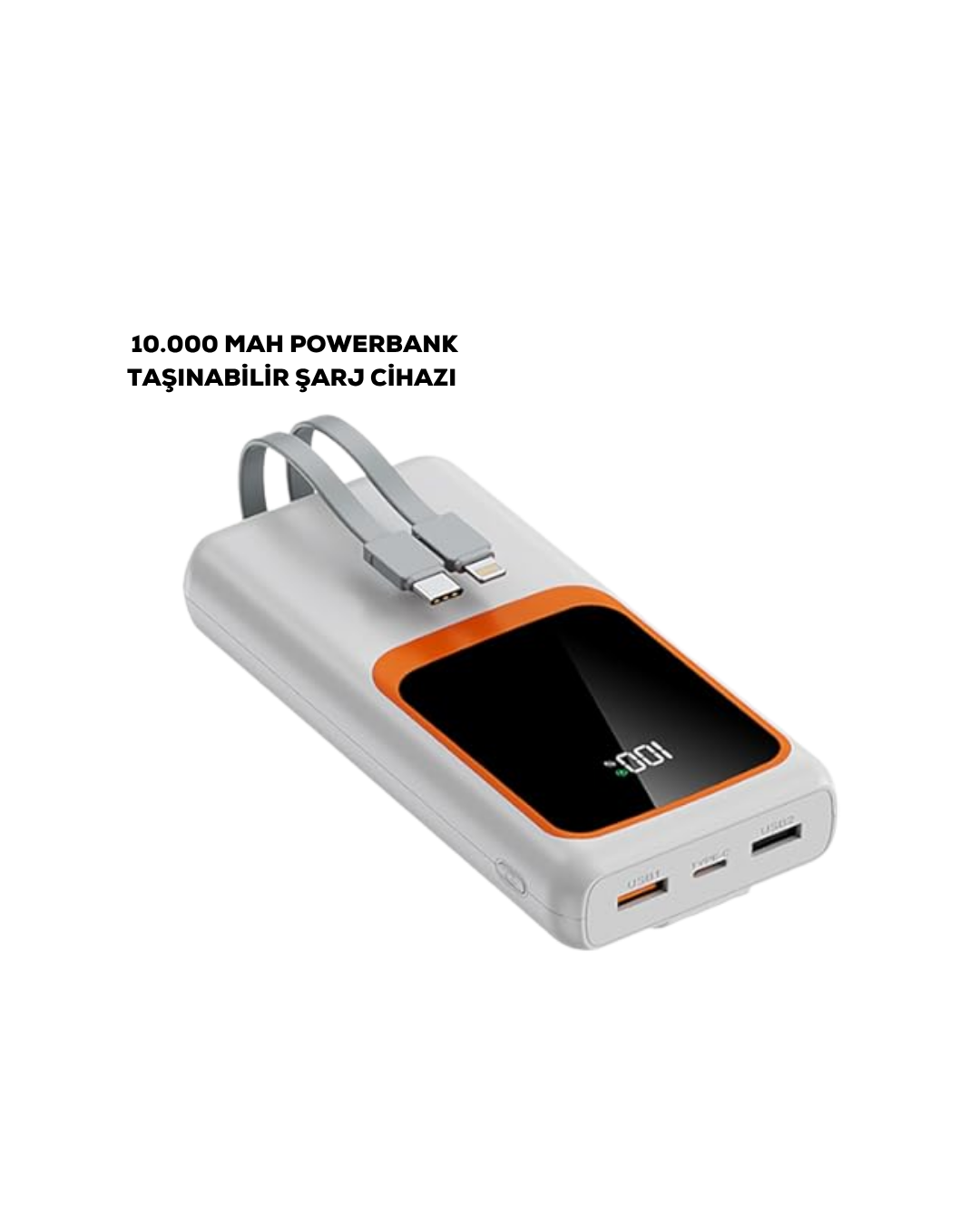 10000 mAh Taşınabilir Şarj Cihazı – Hızlı Şarj, Hafif ve Dayanıklı Tasarım - Lisinya