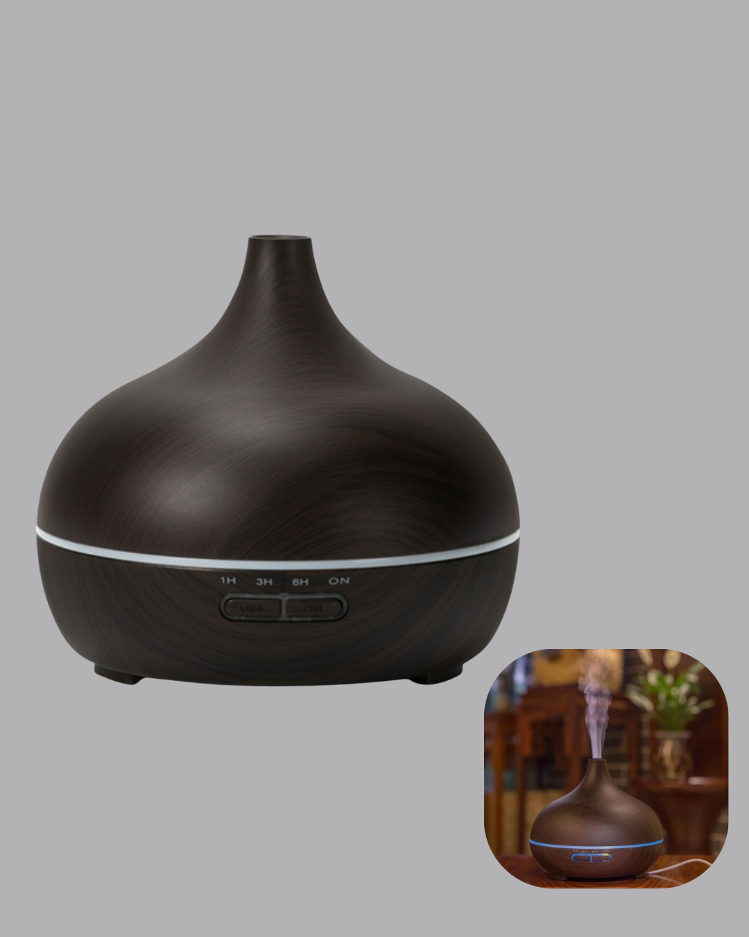 Aromaterapi Difüzörü 550 ml Ultrasonik Nemlendirici Otomatik Kapanma Özellikli - Lisinya