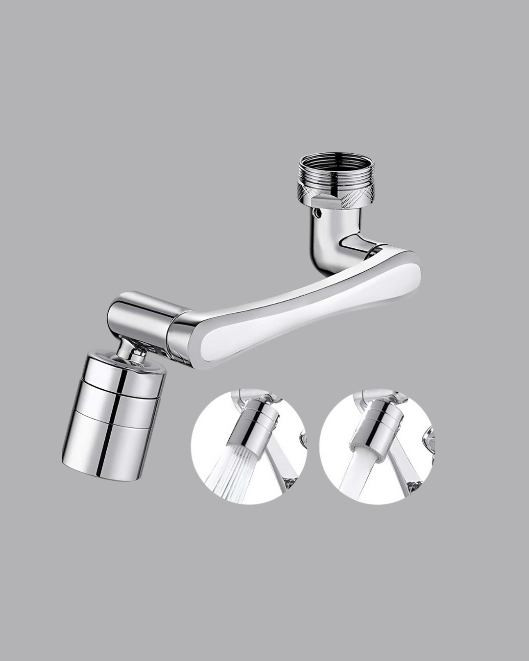 Döner Musluk Başlığı Çok Açılı Robotik Kol Su Tasarruflu - Lisinya