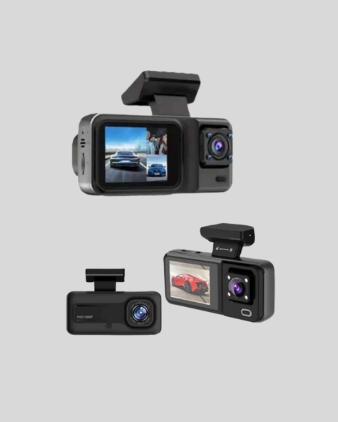 Park Modlu 3 Kameralı Araç Kayıt Cihazı 1080P Ön Kamera 2’’ Ekran - Lisinya Park Modlu 3 Kameralı Araç Kayıt Cihazı 1080P Ön Kamera 2’’ Ekran - Lisinya