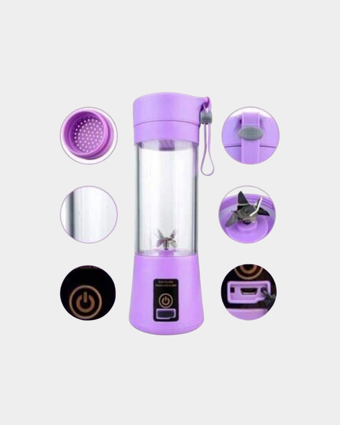 Şarjlı 380ml Portatif Smoothie Blender USB Mini Shake Yapıcı - Lisinya