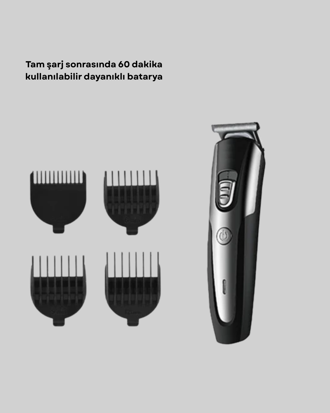 Ergonomik Profesyonel Tıraş Makinesi Saç Sakal Kesme ve Düzeltme - Lisinya