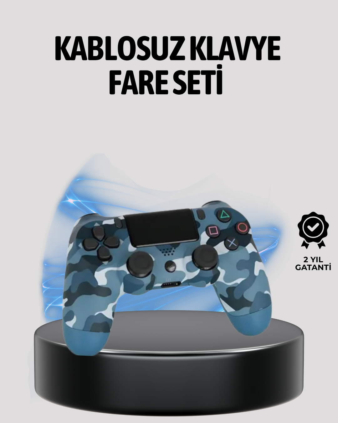 Kablosuz PS4 Controller Çift Motorlu Dayanıklı Gamepad - Lisinya