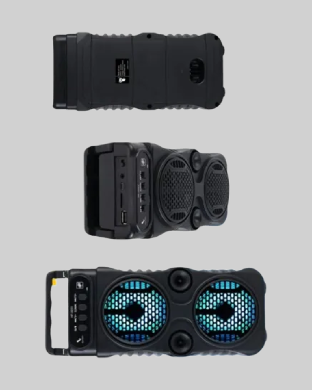 1200 mAh Şarjlı LED Işıklı Bluetooth Hoparlör – FM Radyolu, Hafıza Kart Destekli - Lisinya 1200 mAh Şarjlı LED Işıklı Bluetooth Hoparlör – FM Radyolu, Hafıza Kart Destekli - Lisinya