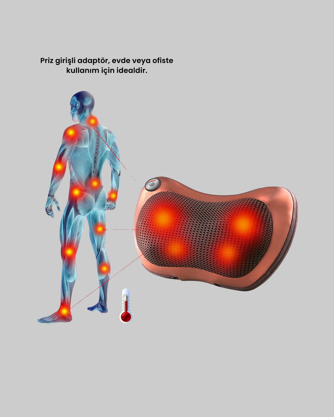 8 Toplu Derin Yoğurma Masaj Yastığı Ev ve Araç Kullanımına Uygun - Lisinya