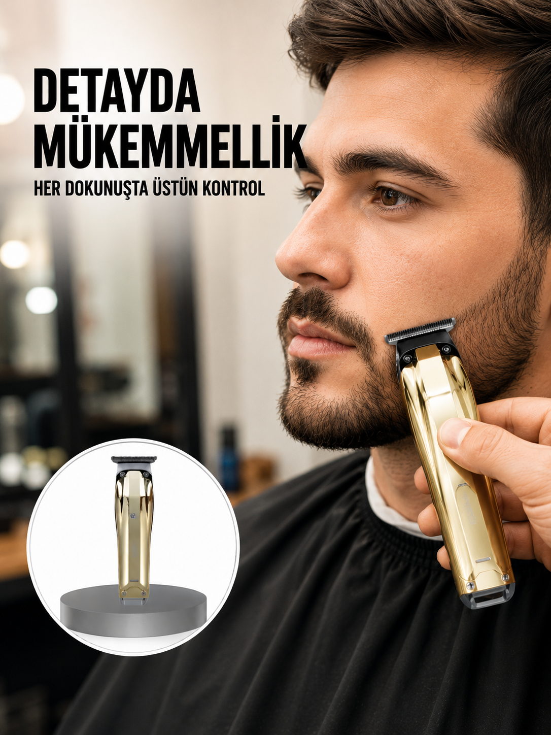 USB Şarjlı Saç Sakal Kesme Makinesi Hassas Detay Kesim İçin - Lisinya USB Şarjlı Saç Sakal Kesme Makinesi Hassas Detay Kesim İçin - Lisinya