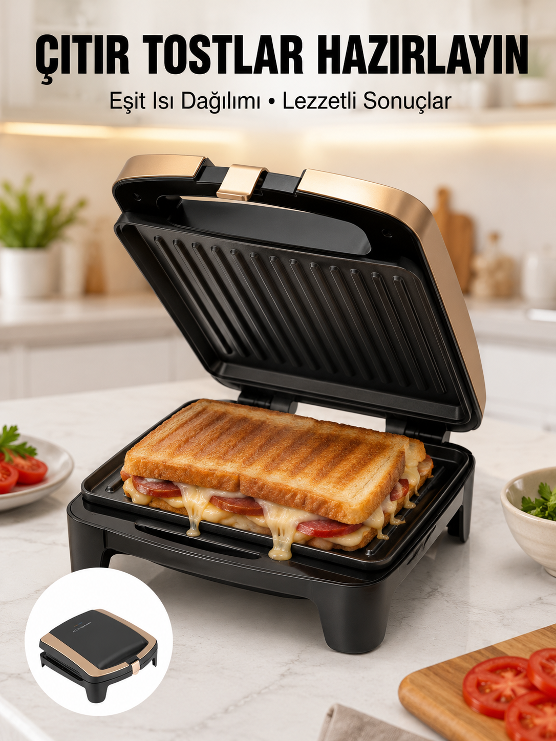 Tost Makinesi Ev Tipi Pratik Kullanım 4 Tost Kapasiteli - Lisinya Tost Makinesi Ev Tipi Pratik Kullanım 4 Tost Kapasiteli - Lisinya