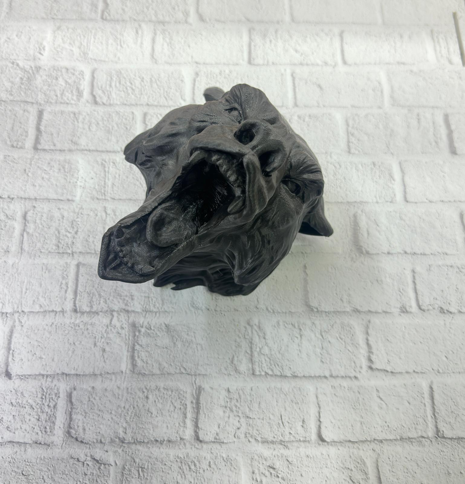 Ayı Tasarım Siyah 3D Duvar Heykeli - Lisinya Ayı Tasarım Siyah 3D Duvar Heykeli - Lisinya