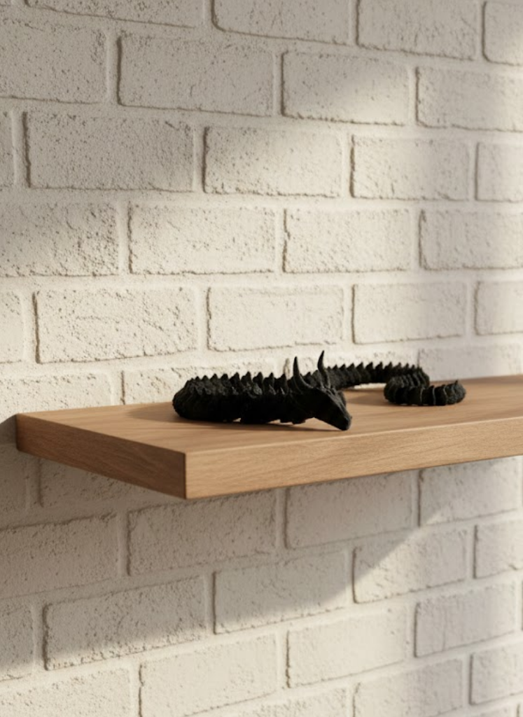 Siyah Hareketli Ejderha Figürü Esnek Gövdeli Dekoratif Tasarım 60 cm - Lisinya