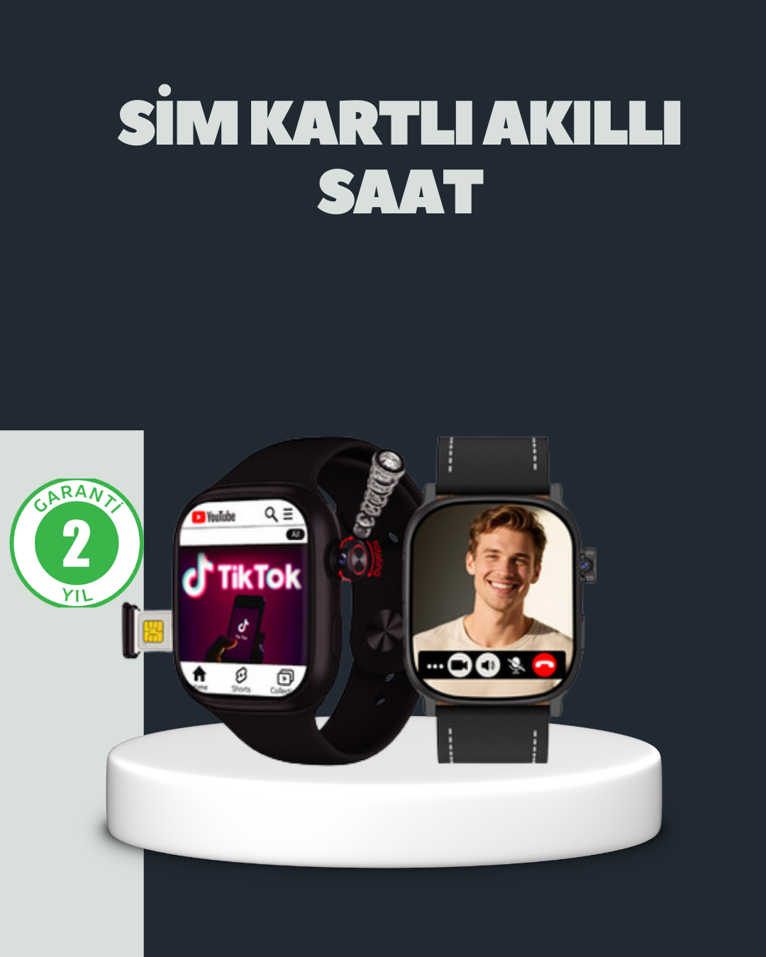 SIM Kartlı GPS Destekli Akıllı Saat Sesli Görüşmeli - Lisinya