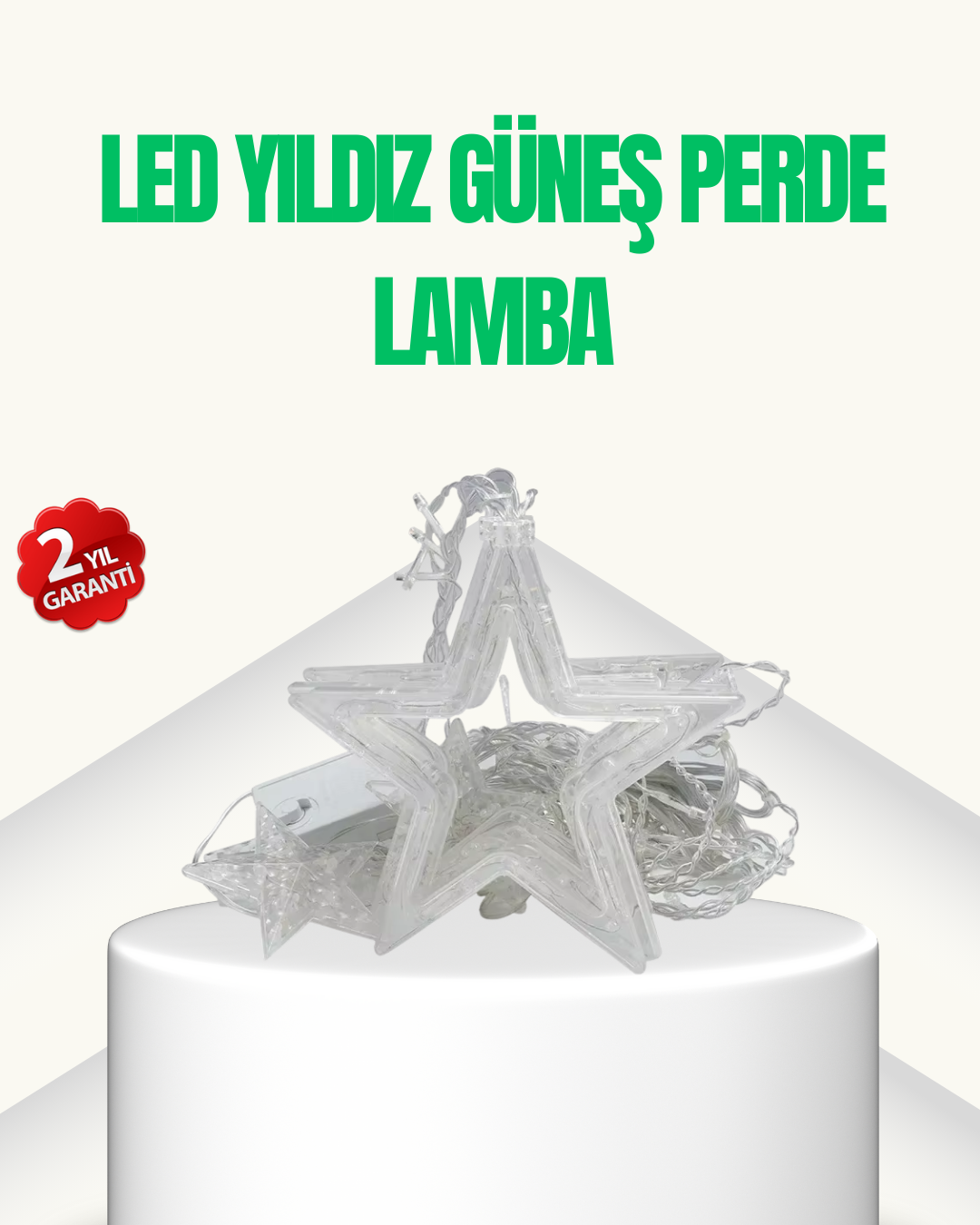 Yıldız Figürlü Perde Peri Led 3x3 Metre Dekoratif Işık - Lisinya Yıldız Figürlü Perde Peri Led 3x3 Metre Dekoratif Işık - Lisinya