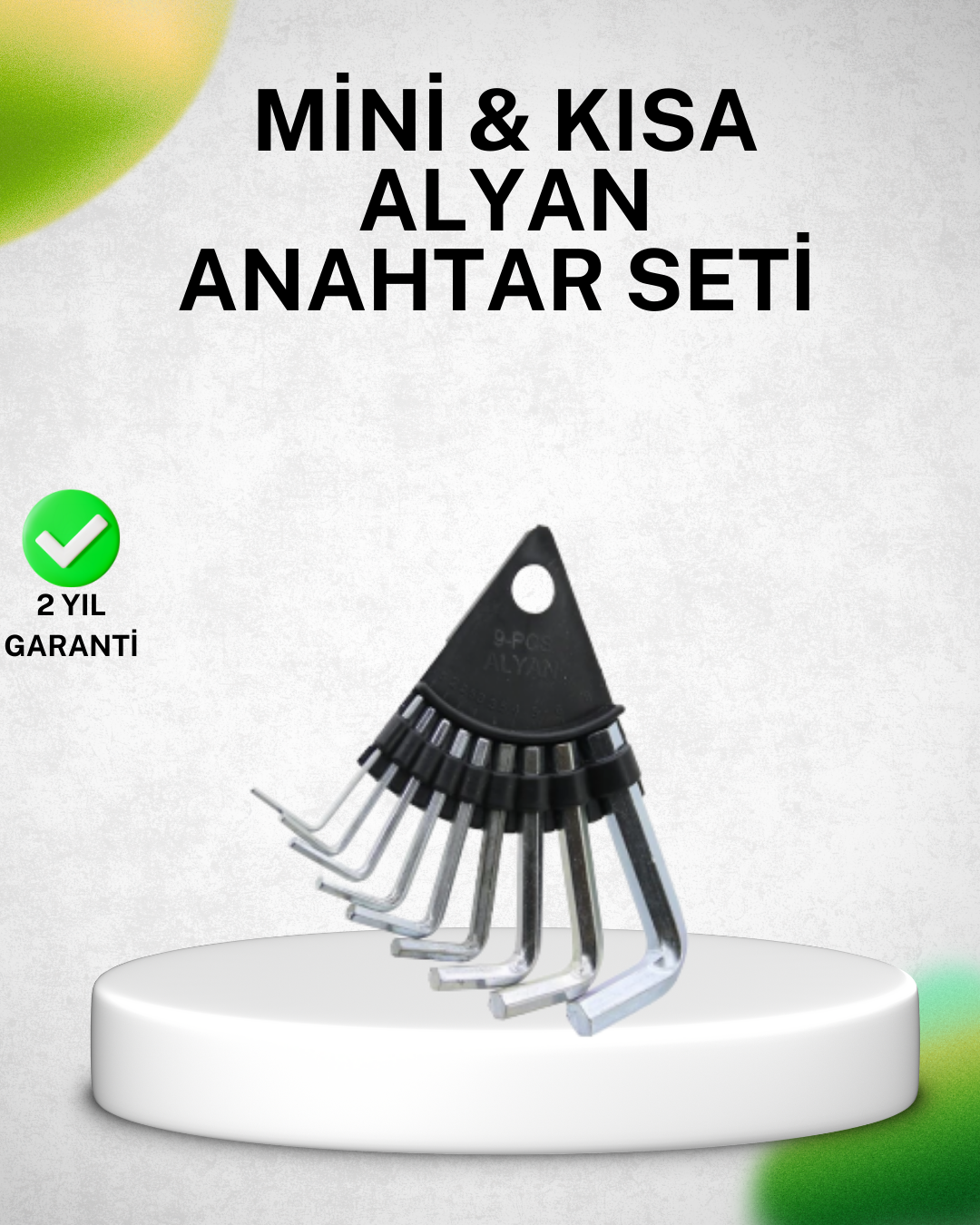 9 Parça Alyan Anahtar Seti Isıl İşlem Görmüş Dayanıklı Çelik - Lisinya