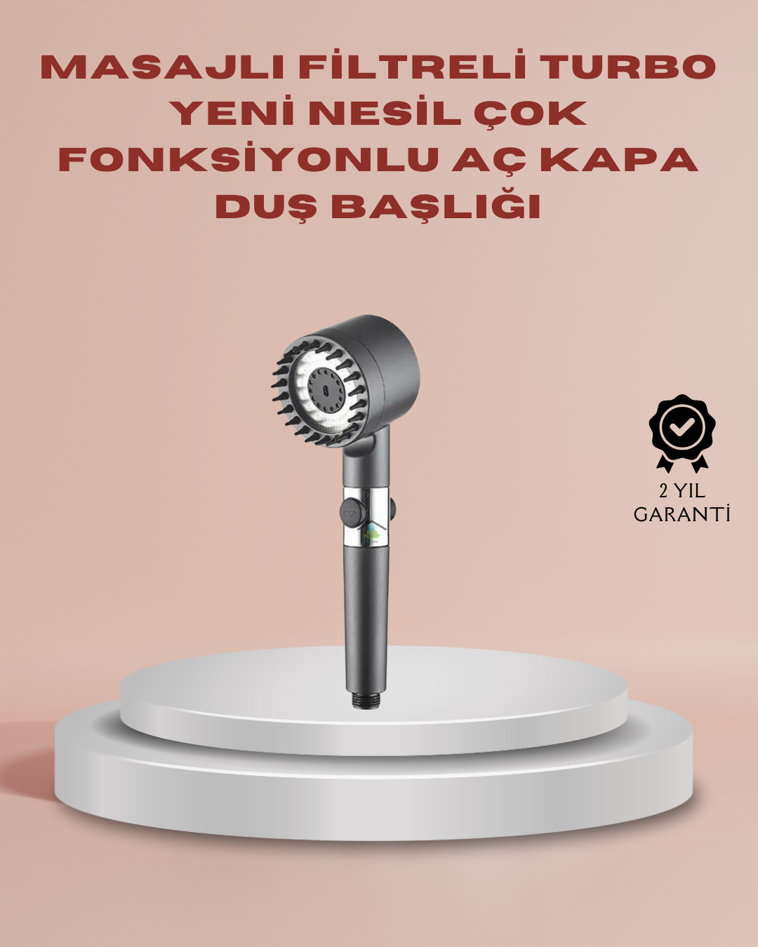 Filtreli Masaj Özellikli Duş Başlığı Aç Kapa Tuşlu - Lisinya