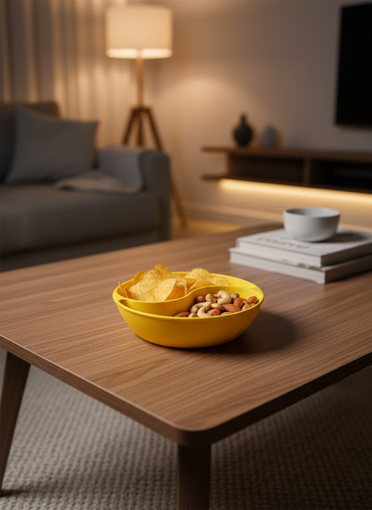 Sarı Çerezlik Kase Seti 4 Adet 3x12 cm - Lisinya