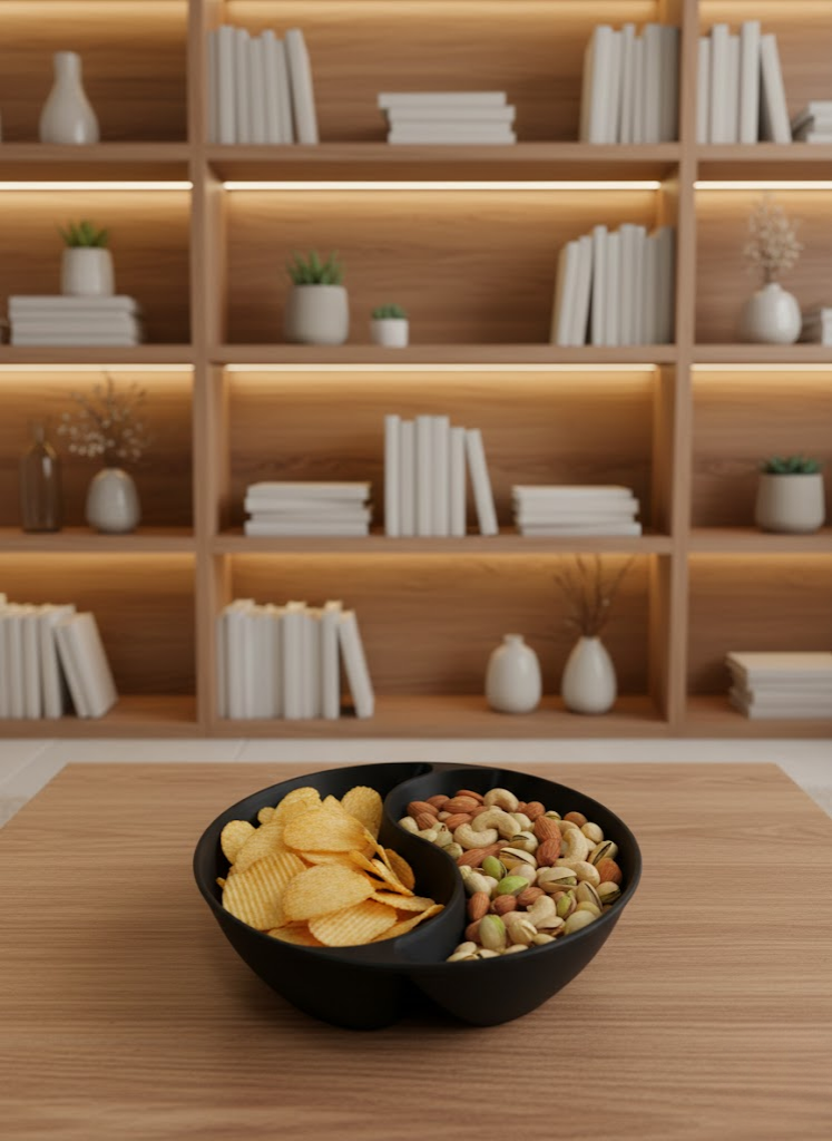 Siyah Çerezlik Kase Seti 4 Adet 3x12 cm - Lisinya