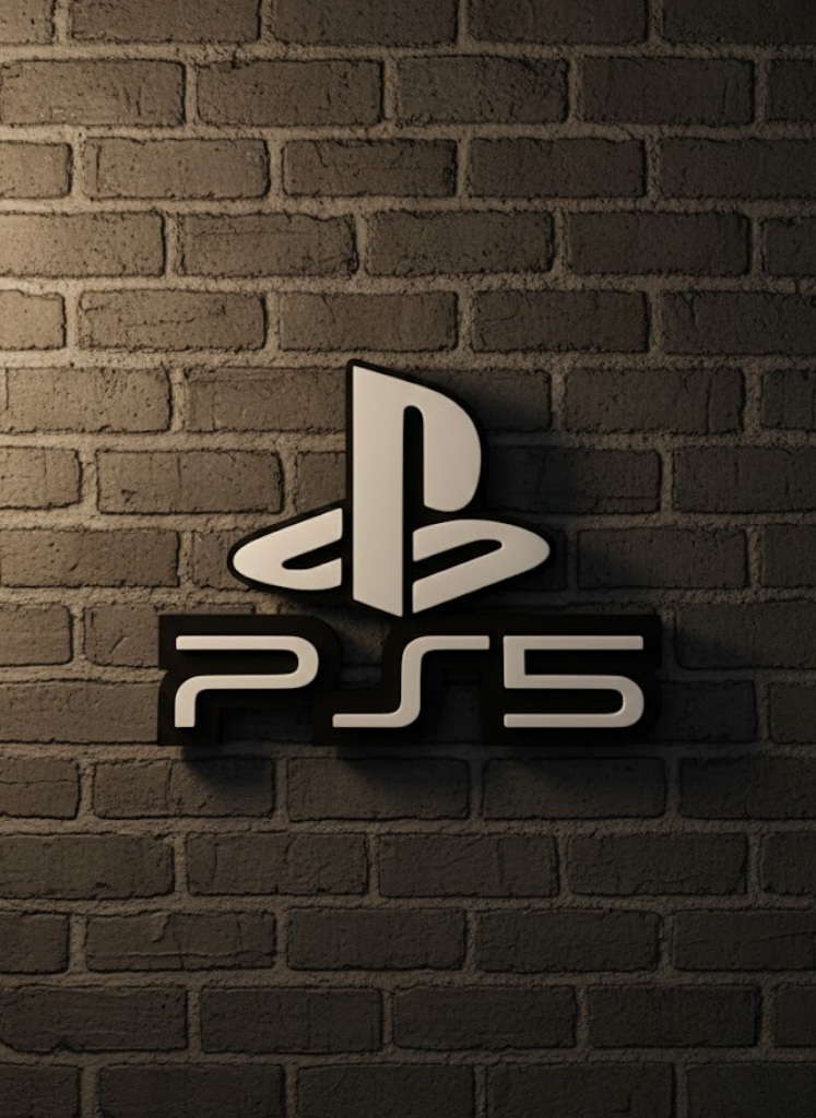 PlayStation 5 Logo Duvar Dekoru Minimal Tasarım 16×12 cm - Lisinya