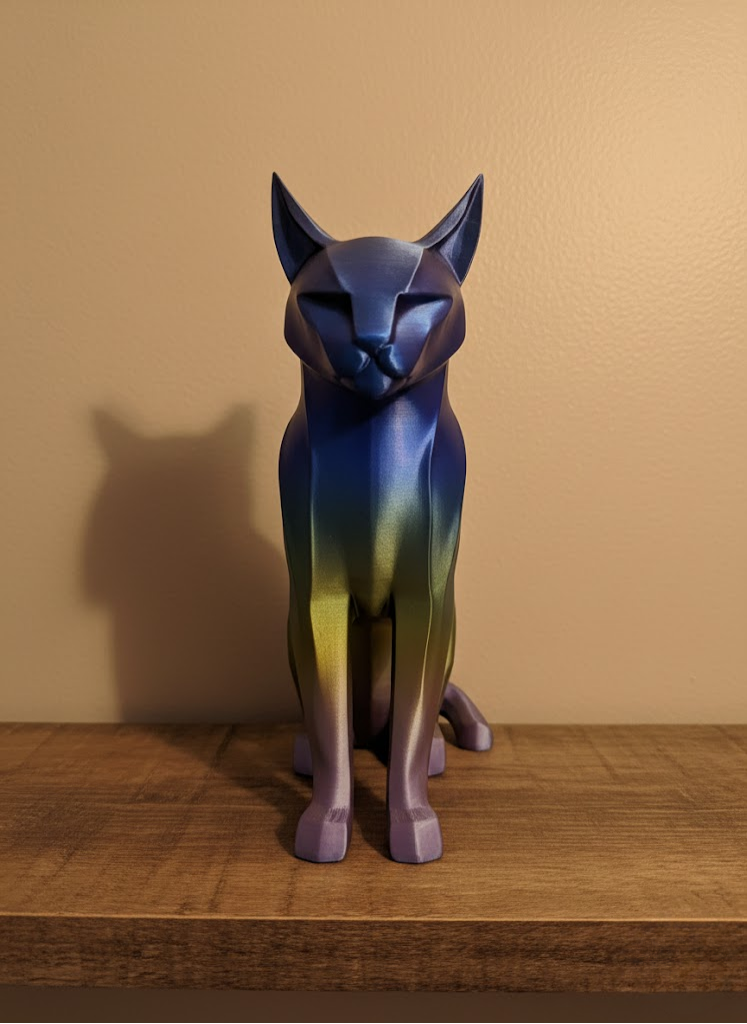 Koyu Rainbow Kedi Biblo Modern Salon ve Raf Dekoru - Lisinya