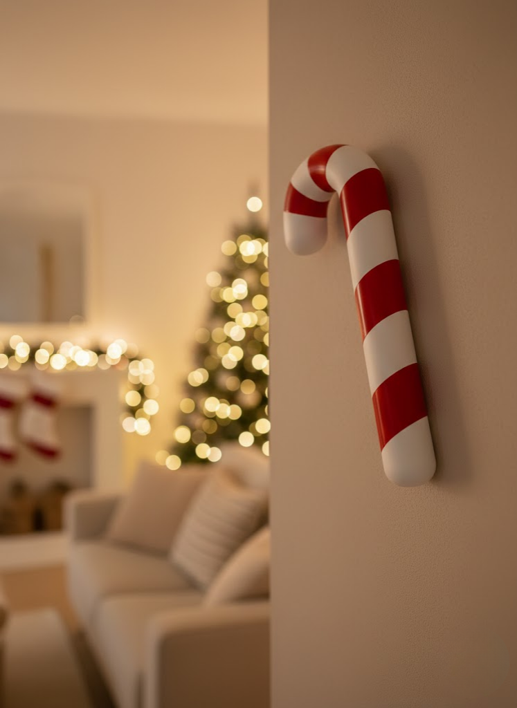 Dekoratif Yılbaşı Şekeri Yerde Biblo Salon Dekoru 13x34 cm - Lisinya