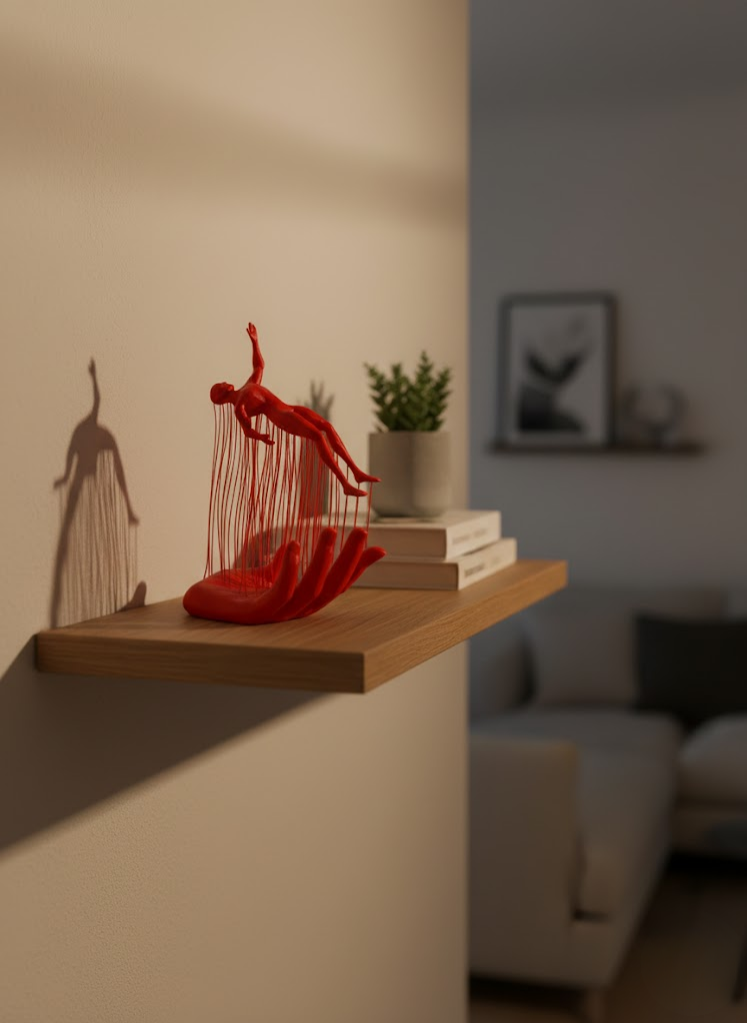 El Formlu İnsan Figürü Kırmızı Modern Dekoratif Biblo Soyut Tasarım 12x18 cm - Lisinya El Formlu İnsan Figürü Kırmızı Modern Dekoratif Biblo Soyut Tasarım 12x18 cm - Lisinya