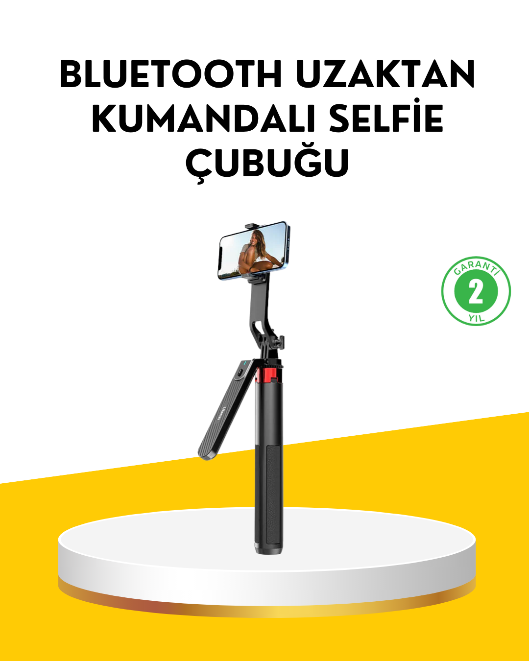 Tripodlu Selfie Çubuğu Uzaktan Kumandalı Canlı Yayın Uyumlu - Lisinya