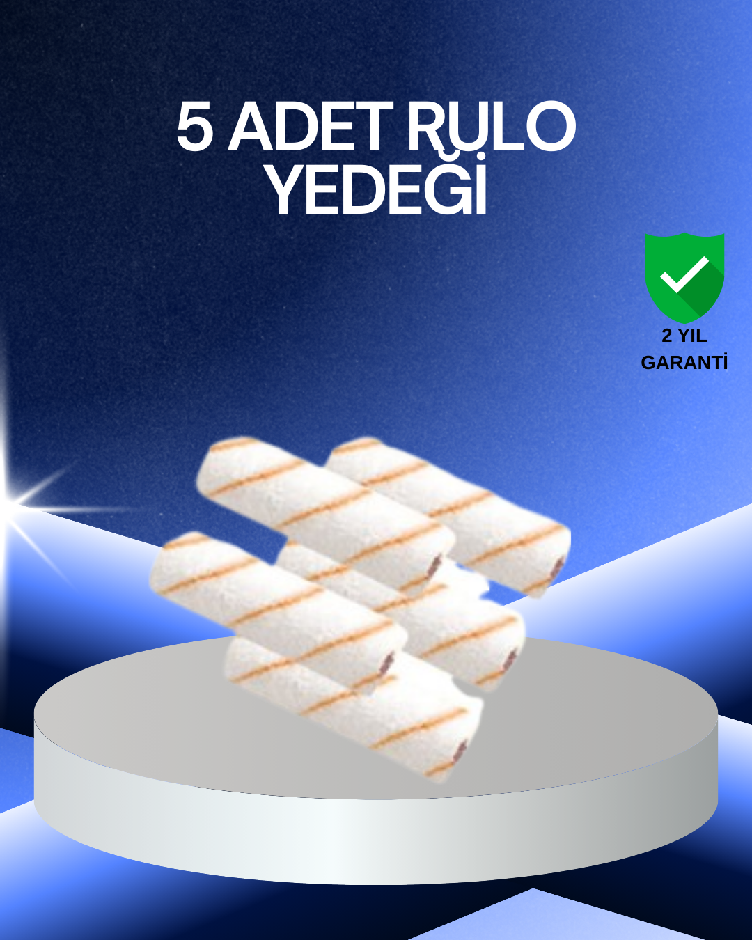 5’li Rulo Boya Seti Küçük Detay Çalışmaları İçin Uygun - Lisinya