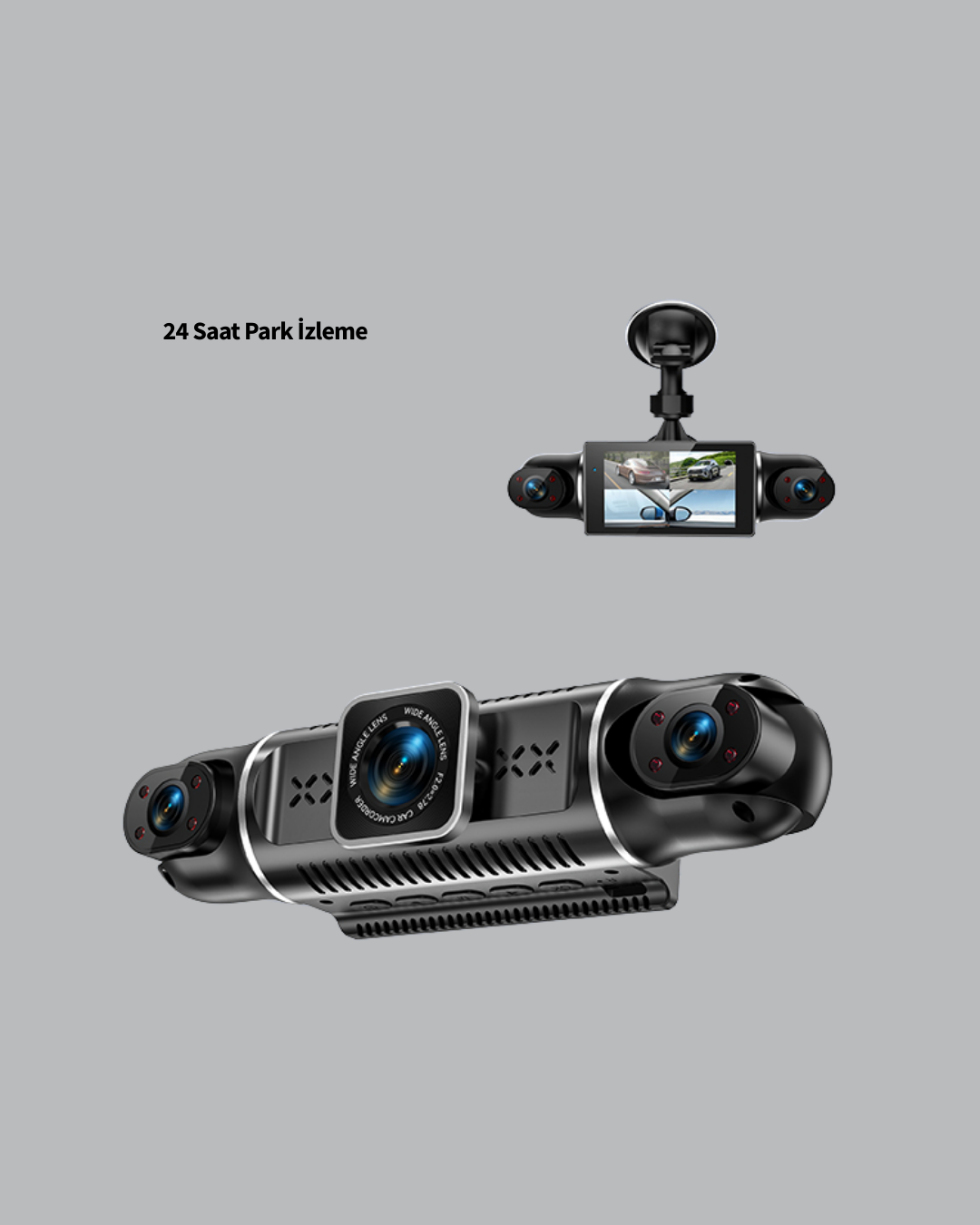 4 Kameralı Araç Kayıt Cihazı Full HD Park İzleme Gece Görüş - Lisinya