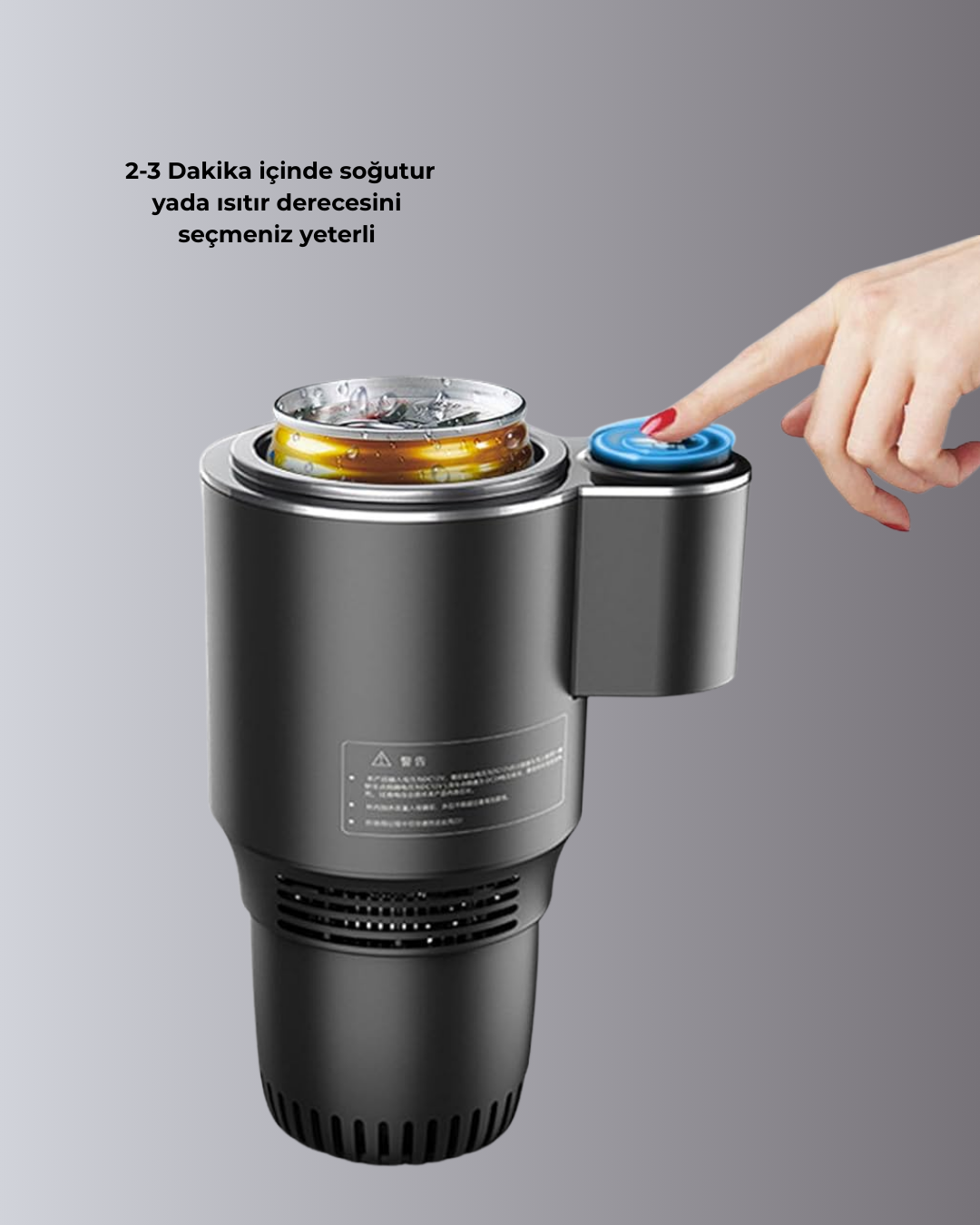 Araç İçi Akıllı Bardaklık Isıtıcı Soğutucu Dijital Ekranlı - Lisinya