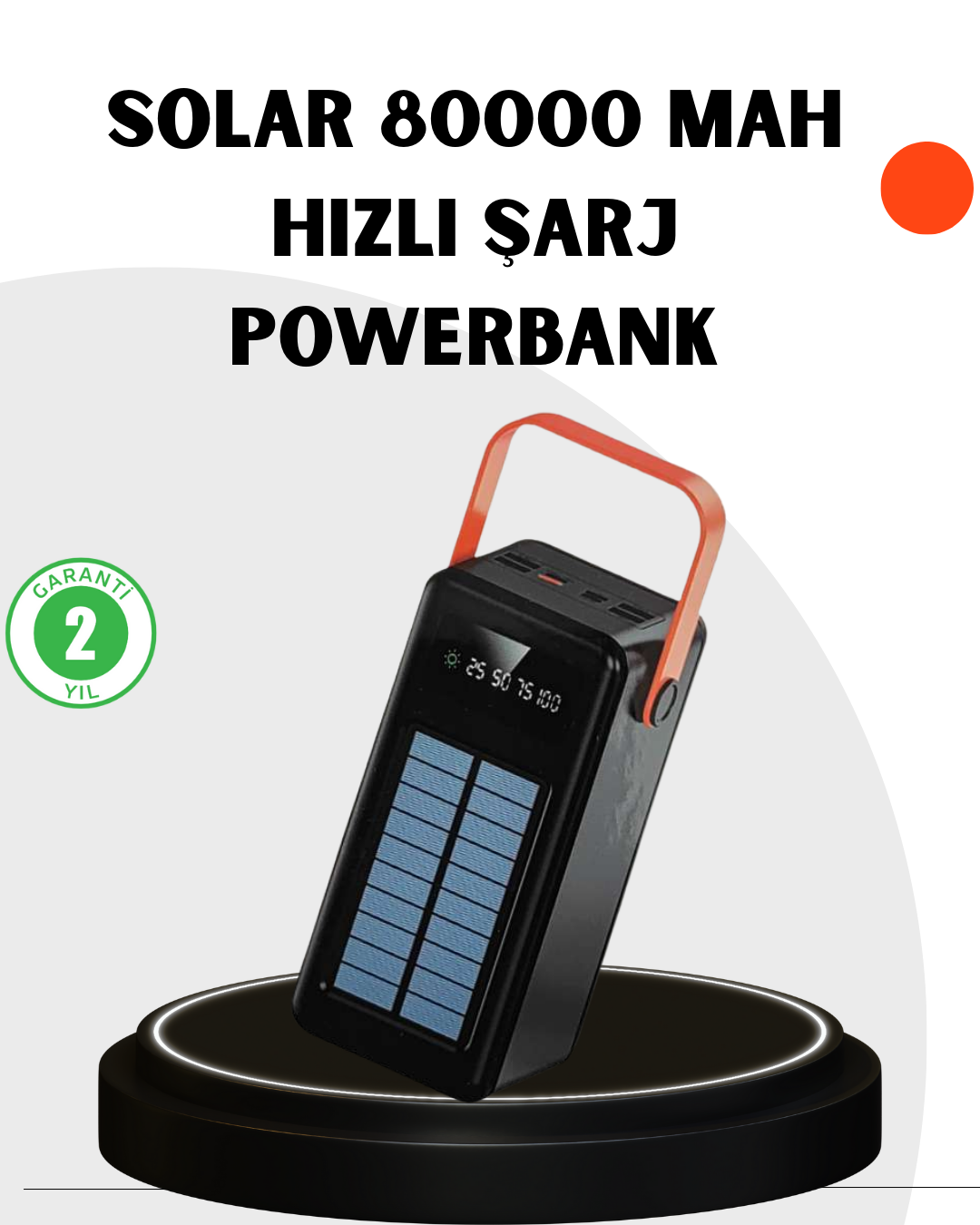 Powerbank Hızlı Şarj Solar Güneş Enerjili Çok Girişli - Lisinya