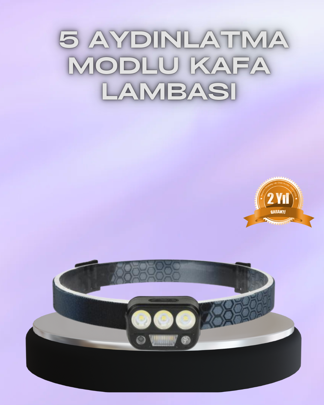 El Hareket Sensörlü LED Kafa Feneri 5 Mod Ayarlanabilir - Lisinya