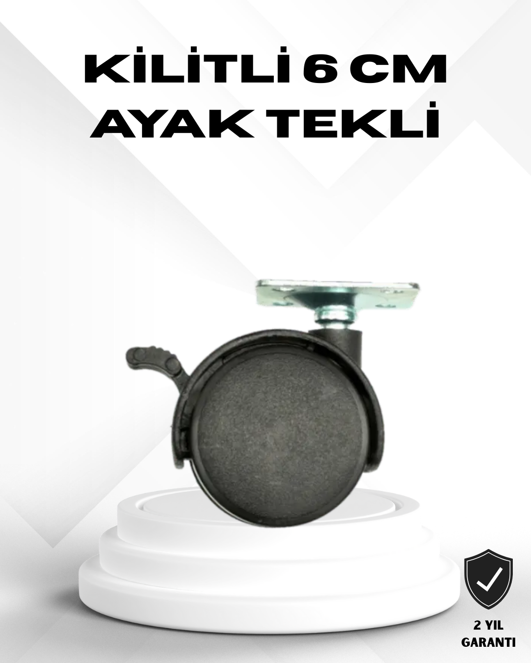 Kilitli 6 cm Masa Ayağı Tekli Döner Tekerlek - Lisinya