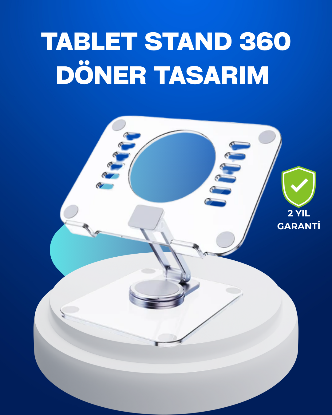 Katlanabilir Tablet Standı Ayarlanabilir Kaymaz Şeffaf Tasarım - Lisinya