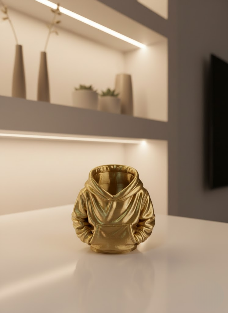 Dekoratif Gold Hoodie Kalemlik 10x10 cm - Lisinya