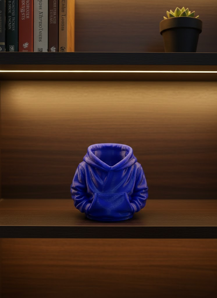 Dekoratif Lacivert Hoodie Kalemlik 10x10 cm - Lisinya