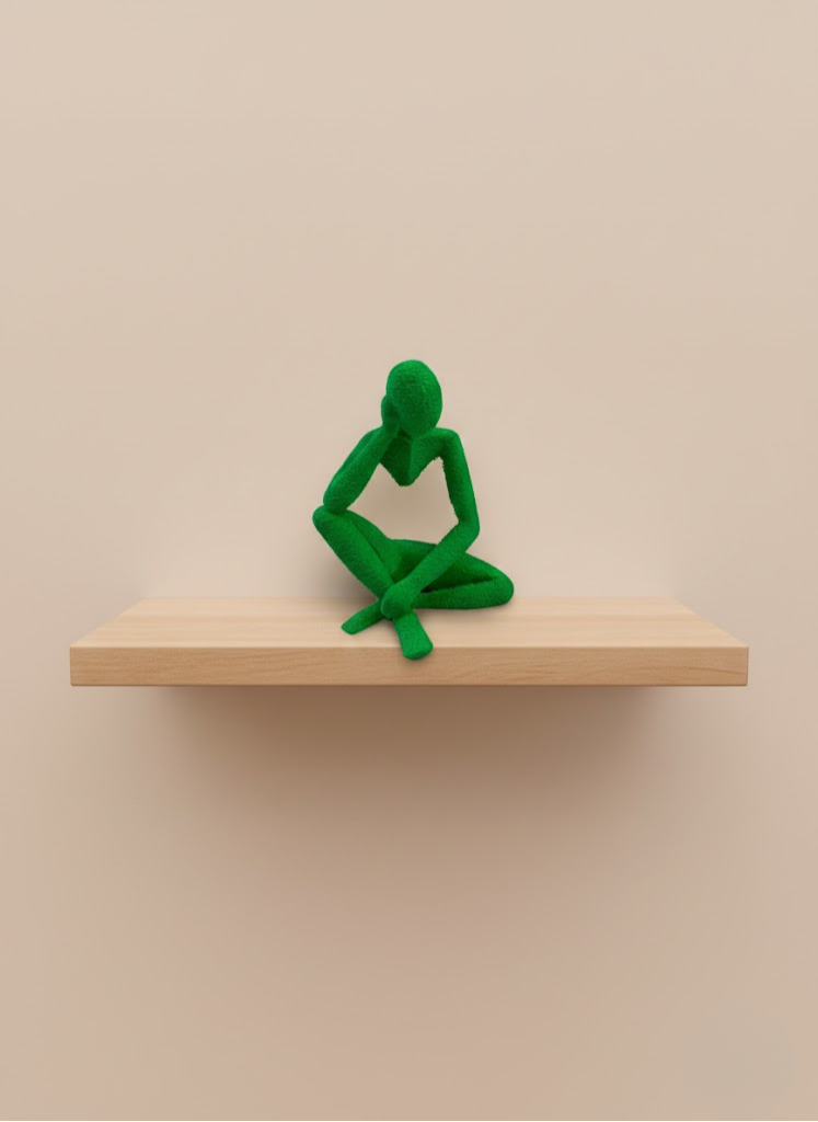 Minimal İnsan Figürü Biblo Yeşil Ev ve Ofis Dekoru - Lisinya