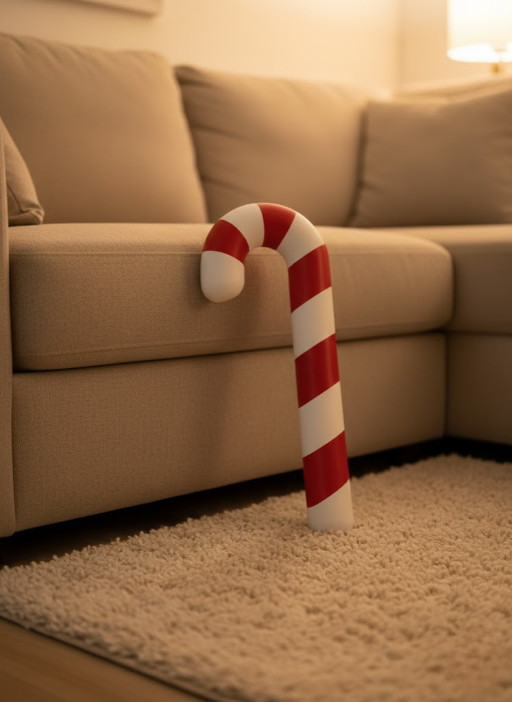 Yılbaşı Temalı Dekoratif Şeker Biblo Sıcak Salon Aksesuarı 13x34 cm - Lisinya