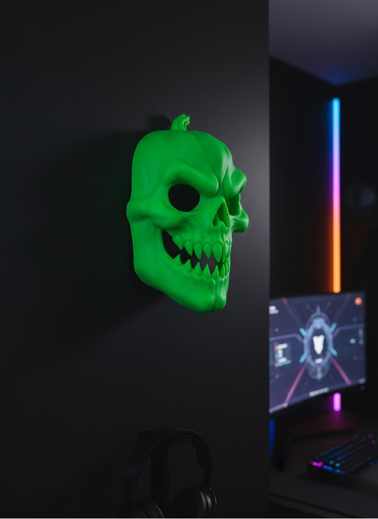 Yeşil Korku Temalı Maske Cadılar Bayramı Dekor - Lisinya